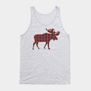 Red Plaid Moose Tank Top